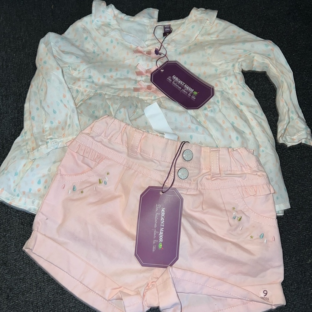 Sergent Major .2 piece baby girl 9
Month outfit NWT